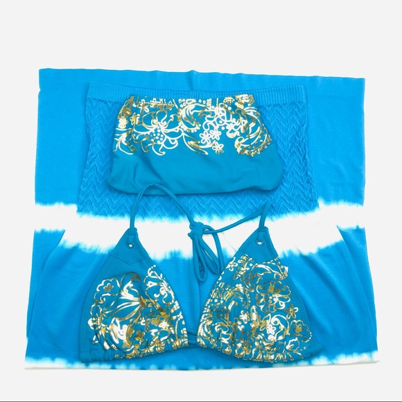 WET SEAL TURQUOISE BIKINI - Picture 5 of 6